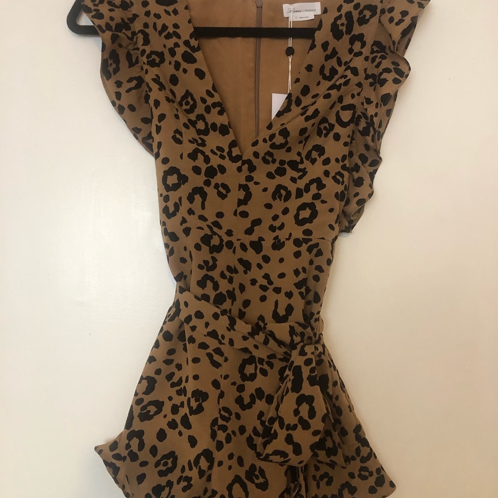 Lover + Friends Jill Cheetah Romper